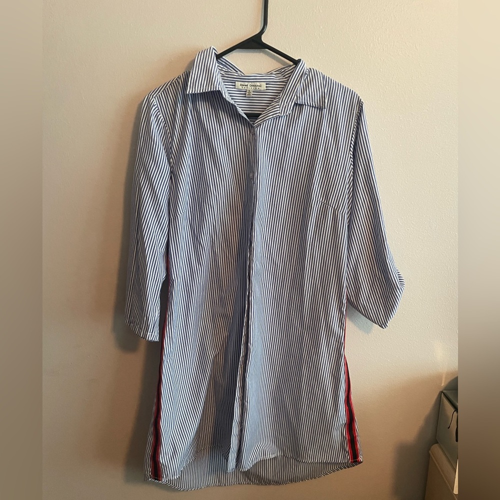 Speed Control Blue Long Sleeve Dress